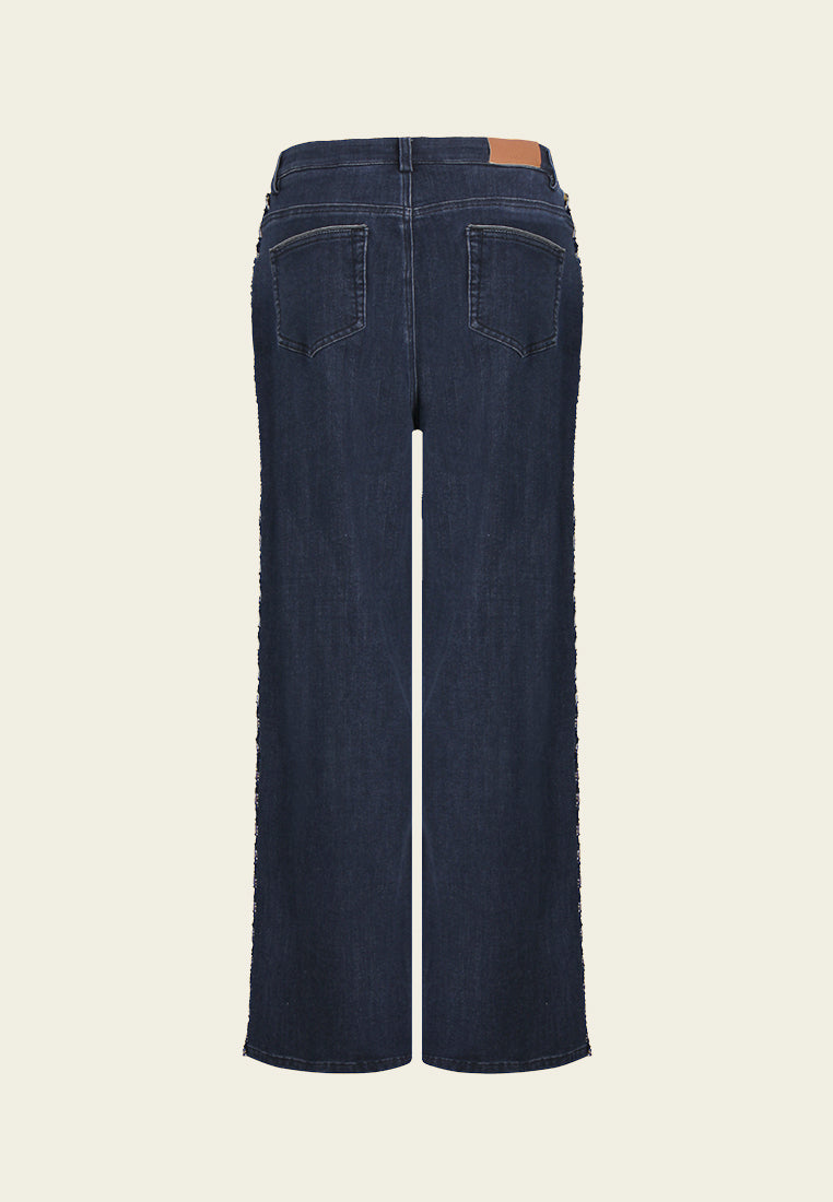 Vesper Crest Wide-Leg Denim Jeans