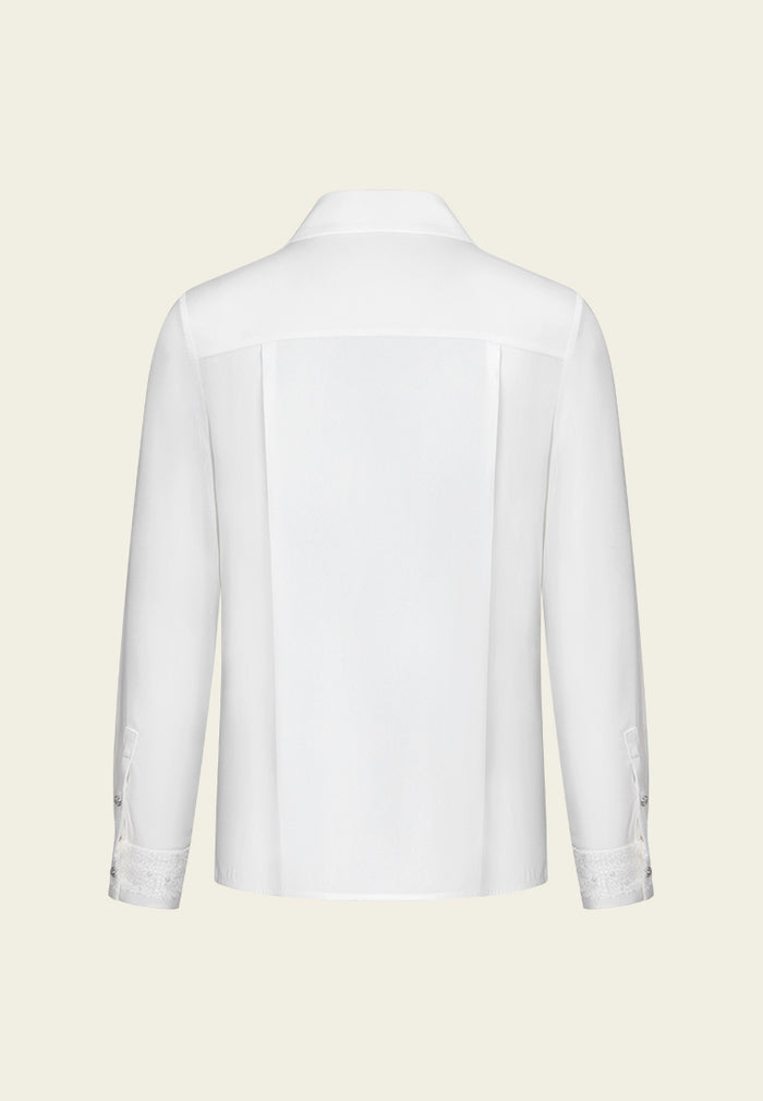 Fleur Lace Cuff Buttoned Shirt