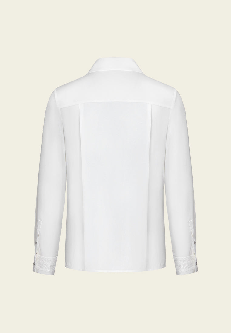 Fleur Lace Cuff Buttoned Shirt