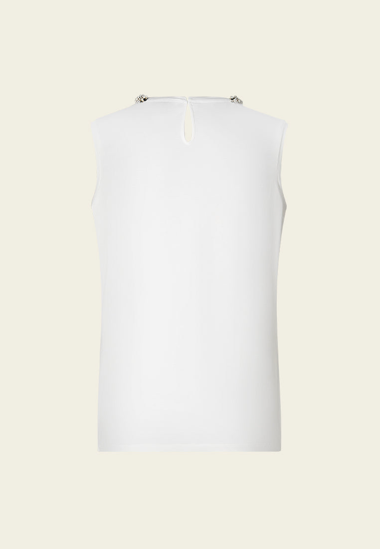 Embellished Chain-detail Sleeveless top