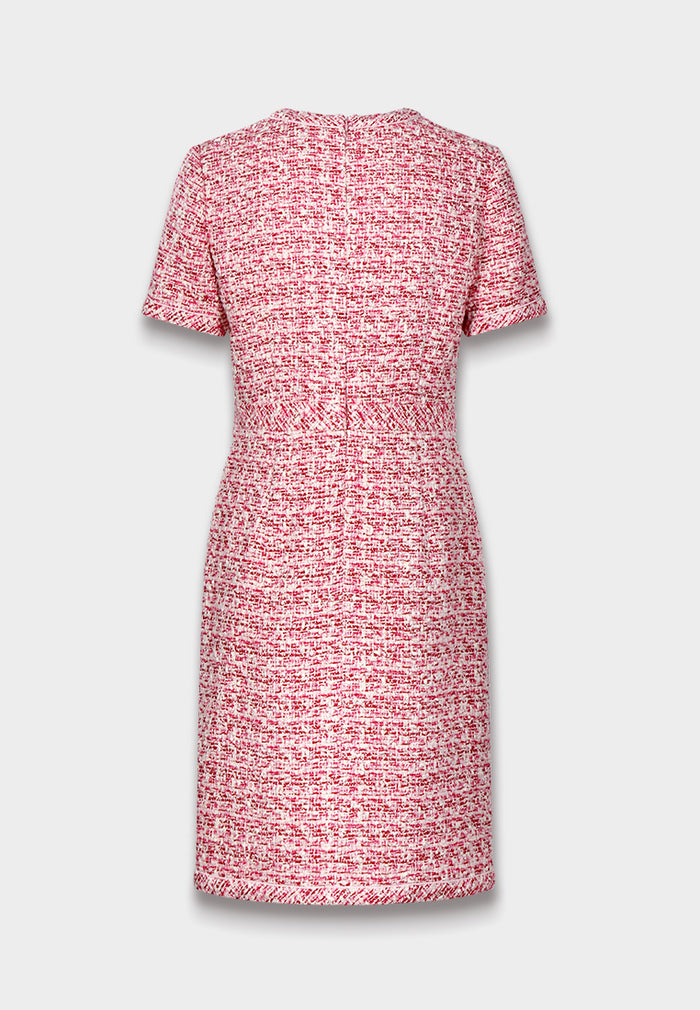 Crimson Weave Pocket Dress