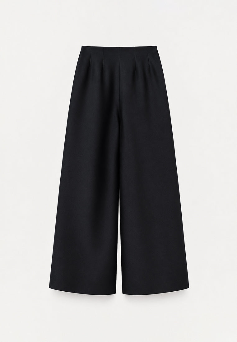 Noir Élégance Palazzo Trousers