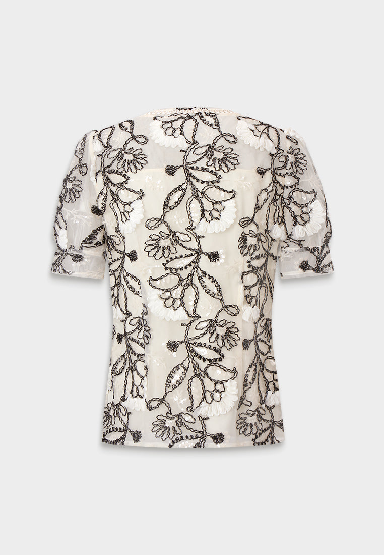 Floral Dentelle Blouse