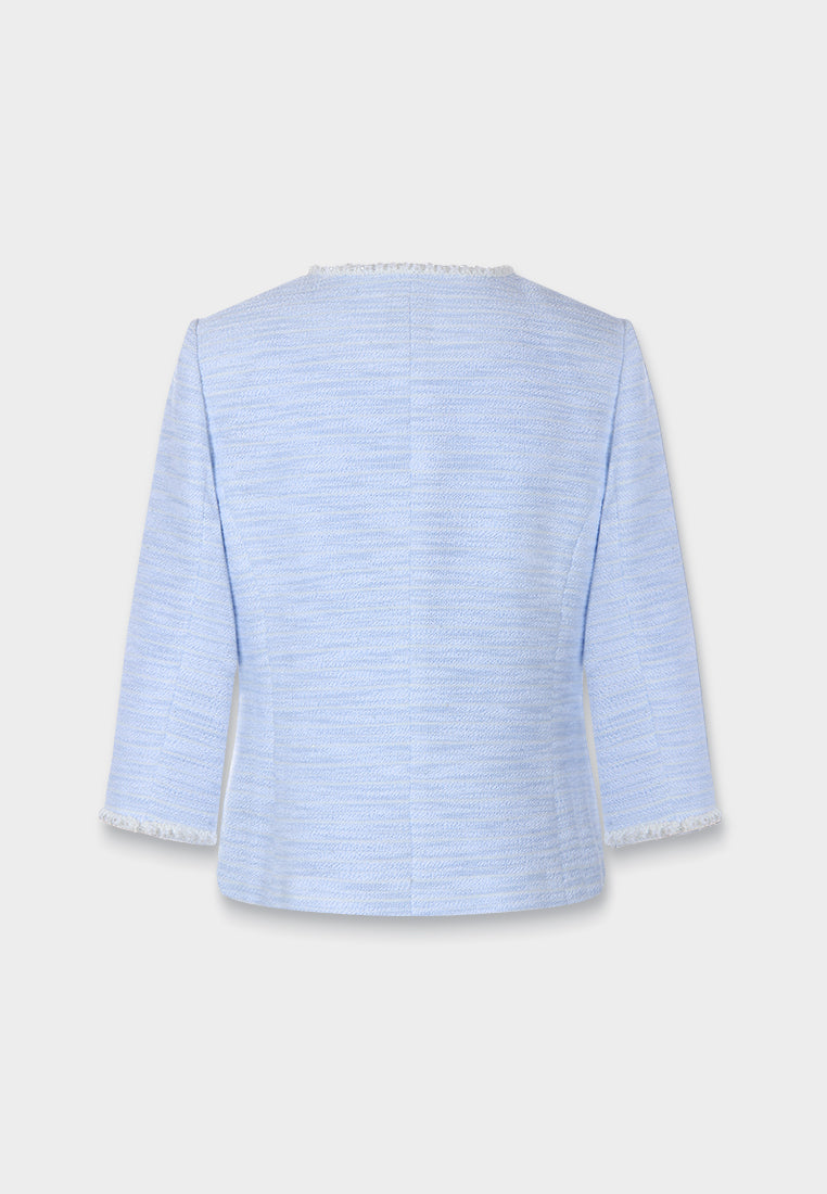 Azure Peony Embellished Jacket