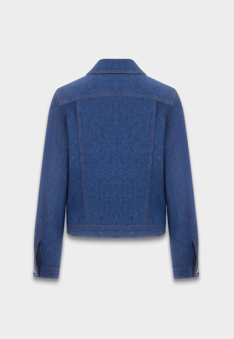 Indigo Bloom Denim Jacket