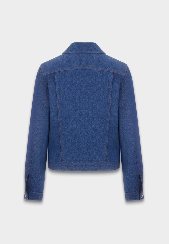 Indigo Bloom Denim Jacket