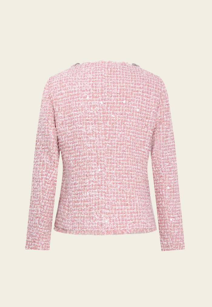 Fleur-Embellished Tweed Jacket