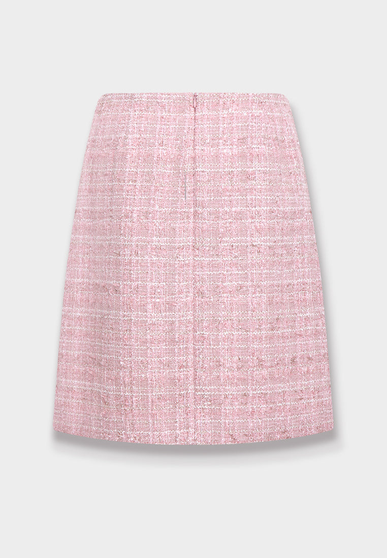 Rose Bijou Tweed Skirt