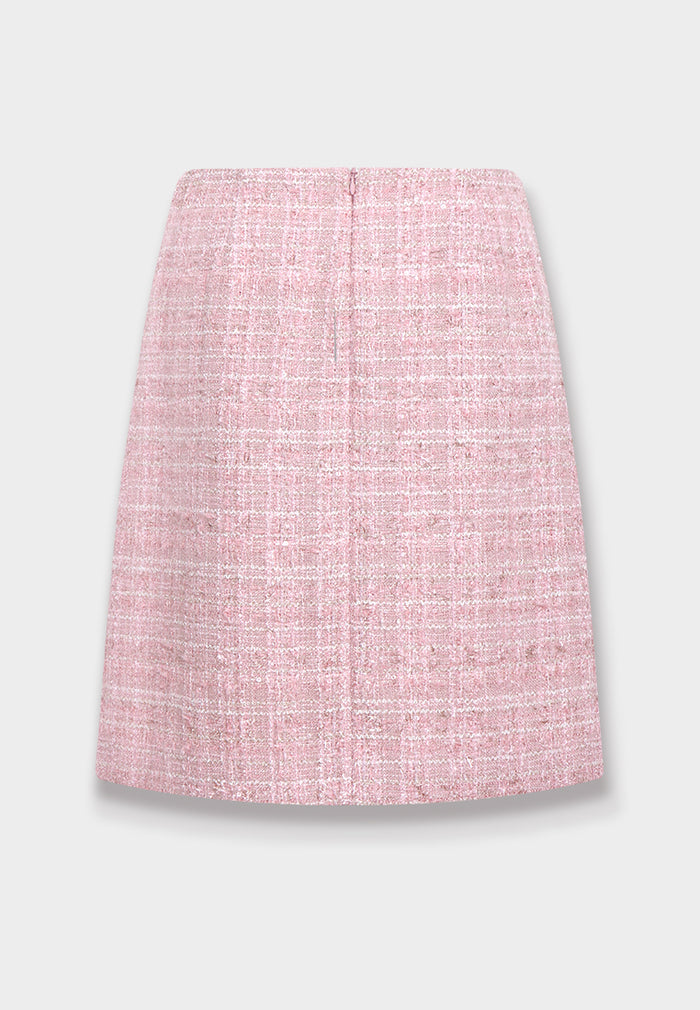 Rose Bijou Tweed Skirt