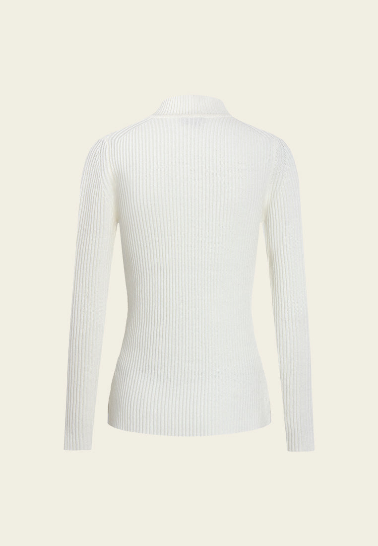 Broderie Fleurie Ribbed Knit Top