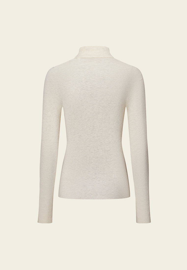 Turtle-Neck Slim-Fit Jersey Top