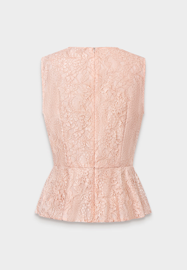 Dentelle Peplum Top
