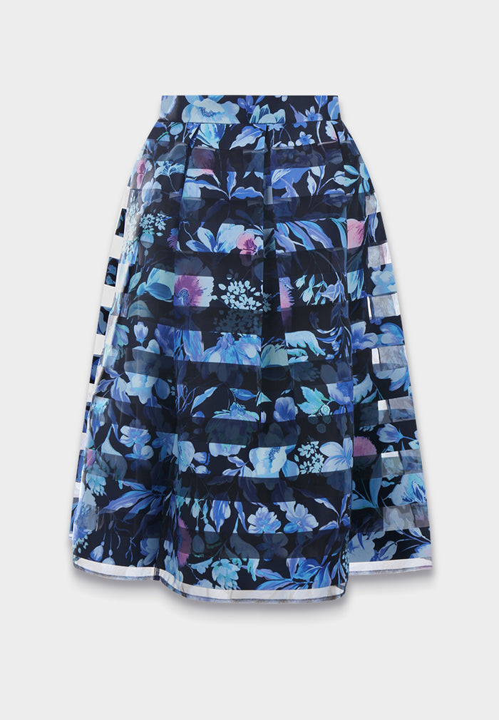 Azure Bloom Horizon Skirt