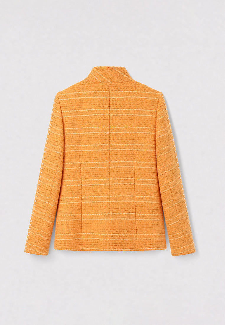 Orange Tweed Perle Bijou Jacket
