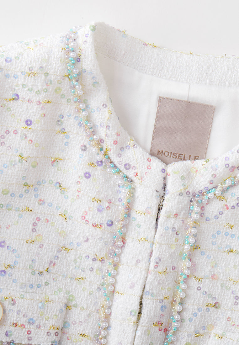 Fantasy Iridescent-detail Tweed Jacket
