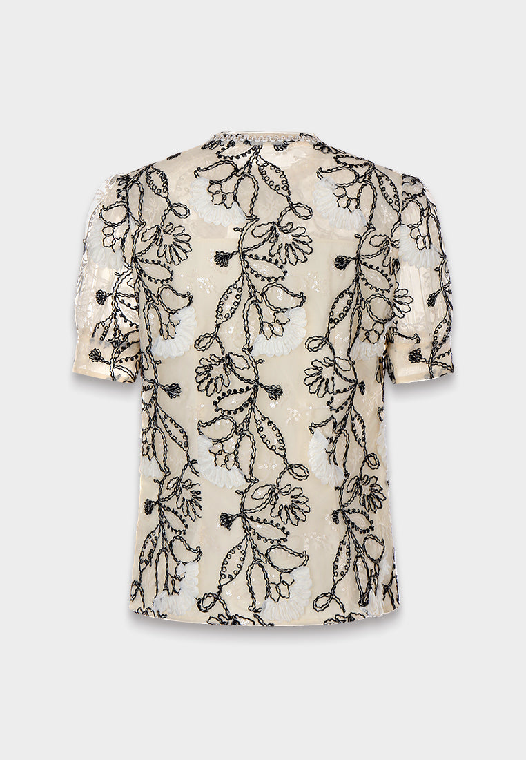Floral Victorian Boho Blouse