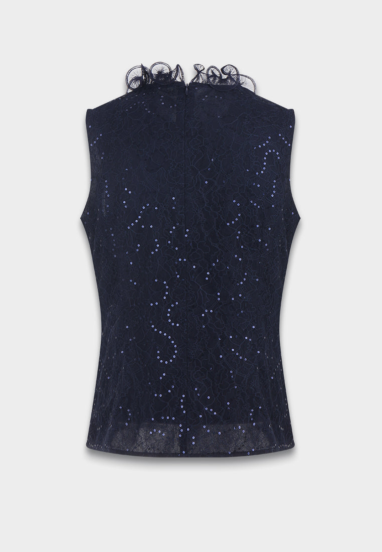 Ethereal Ruffle Diamond Blouse