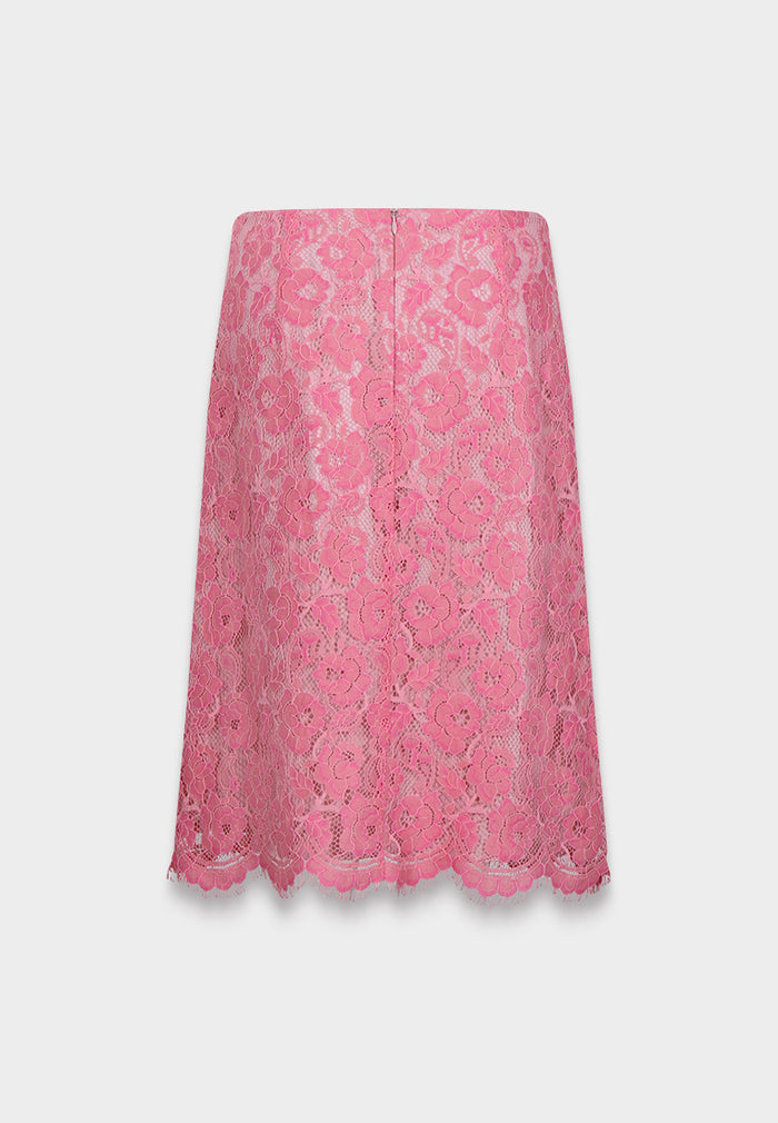 Blush Elegance Lace Skirt