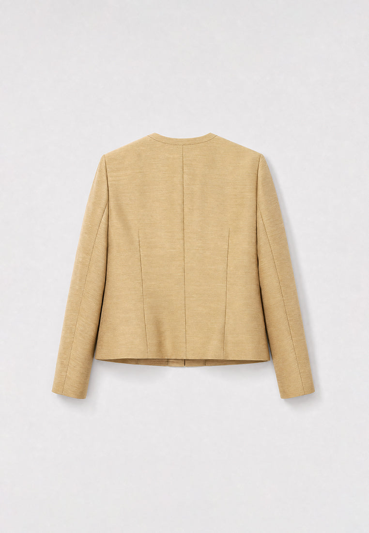 Beige Smock Texture Jacket