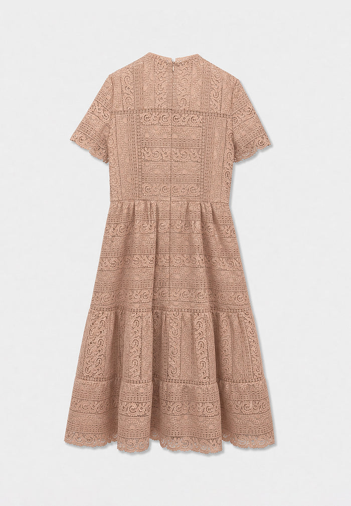 Taupe Florale Harmonie Dress