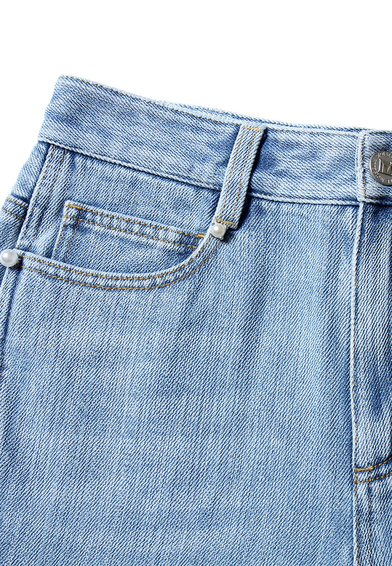 Bleu Ciel Wide-Leg Denim