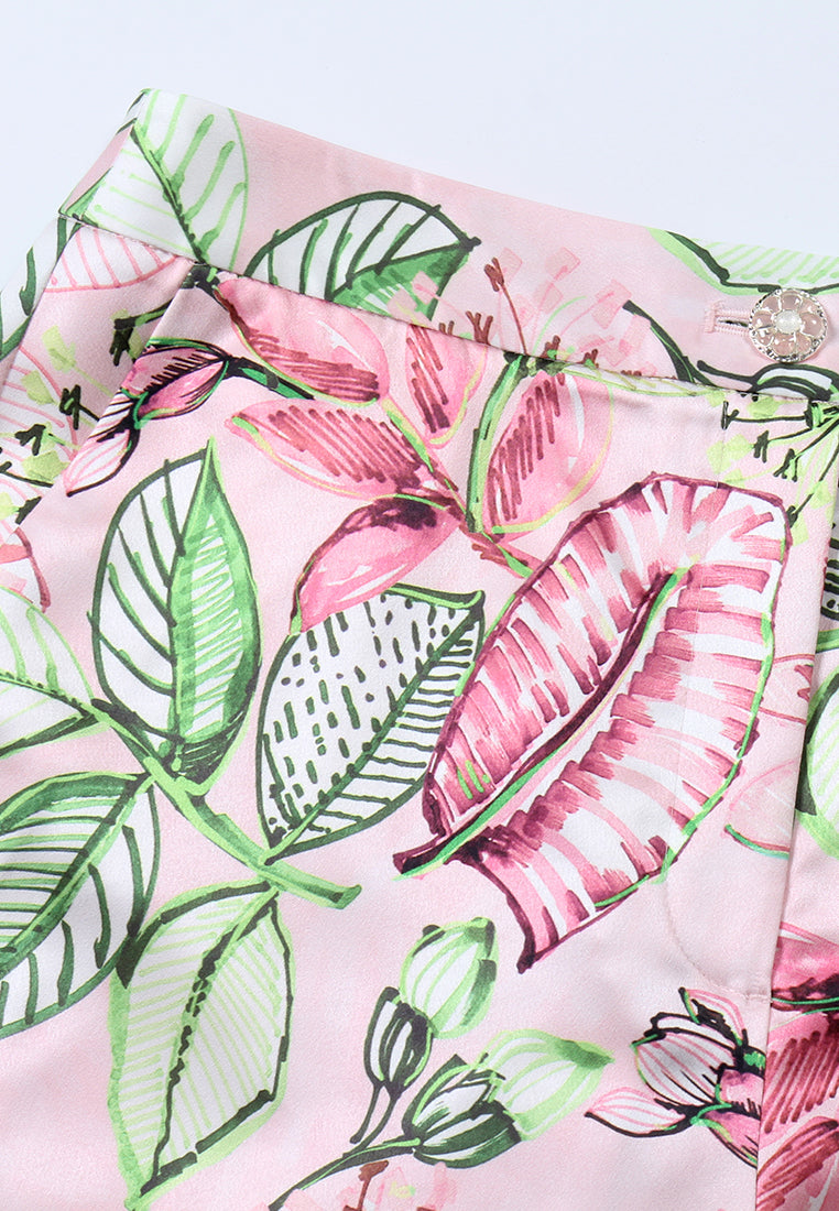 Floral Symphony Wide-Leg Pants