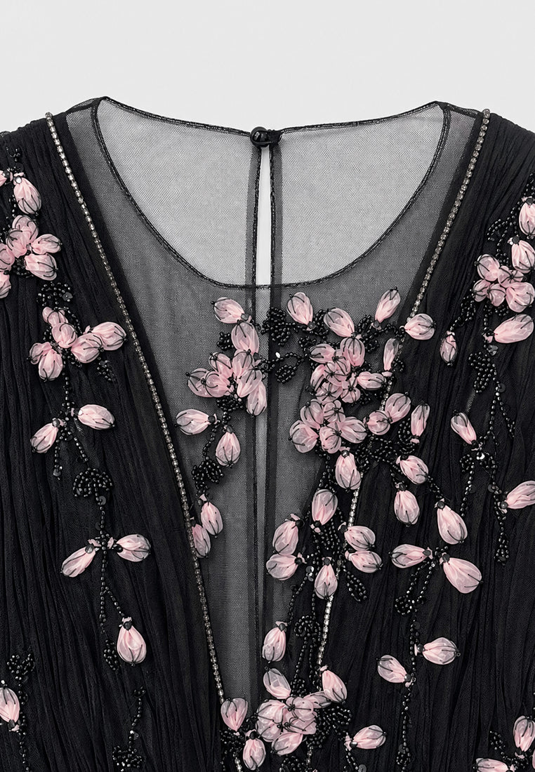 Noir Florale Sérénité Gown
