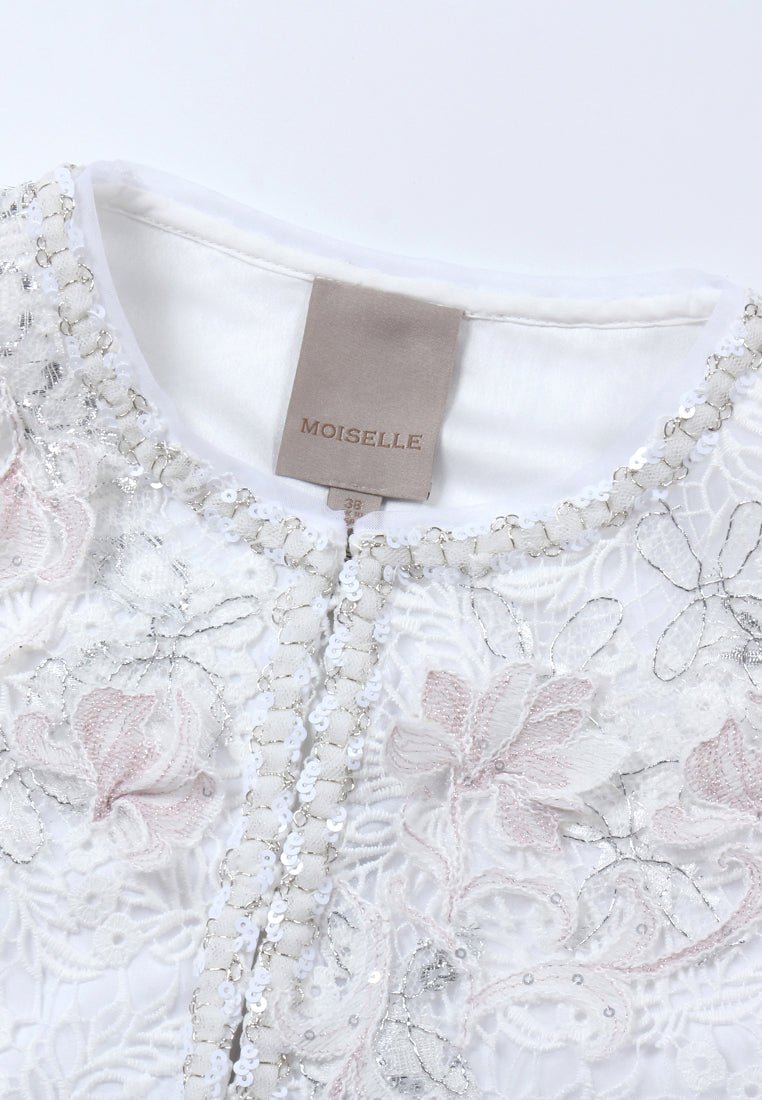 Pearl Bloom Embroidered Jacket
