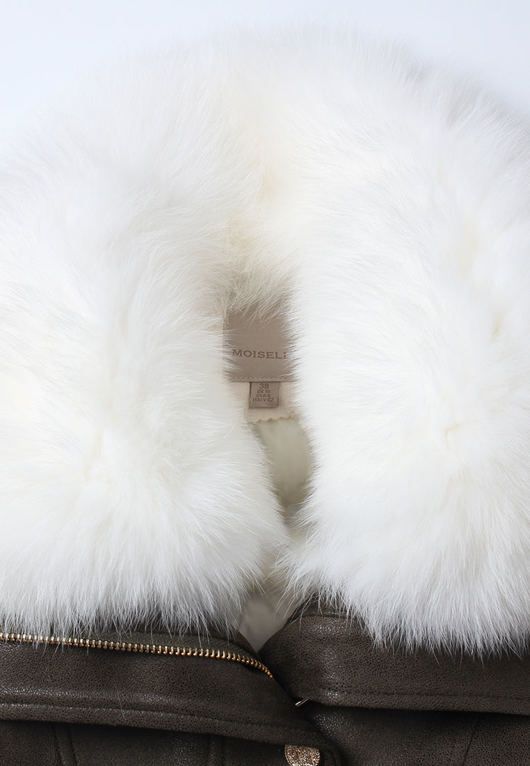 Frosted Fitted Leather Jacket