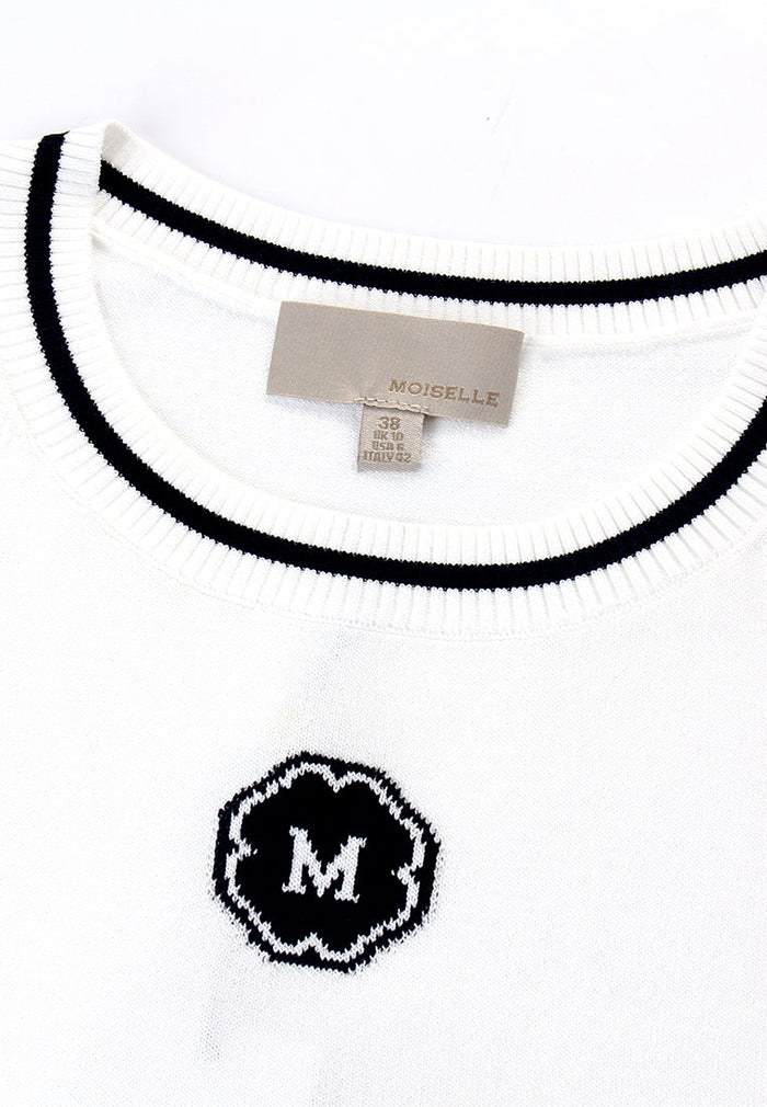 Signature Emblem Ribbed Top