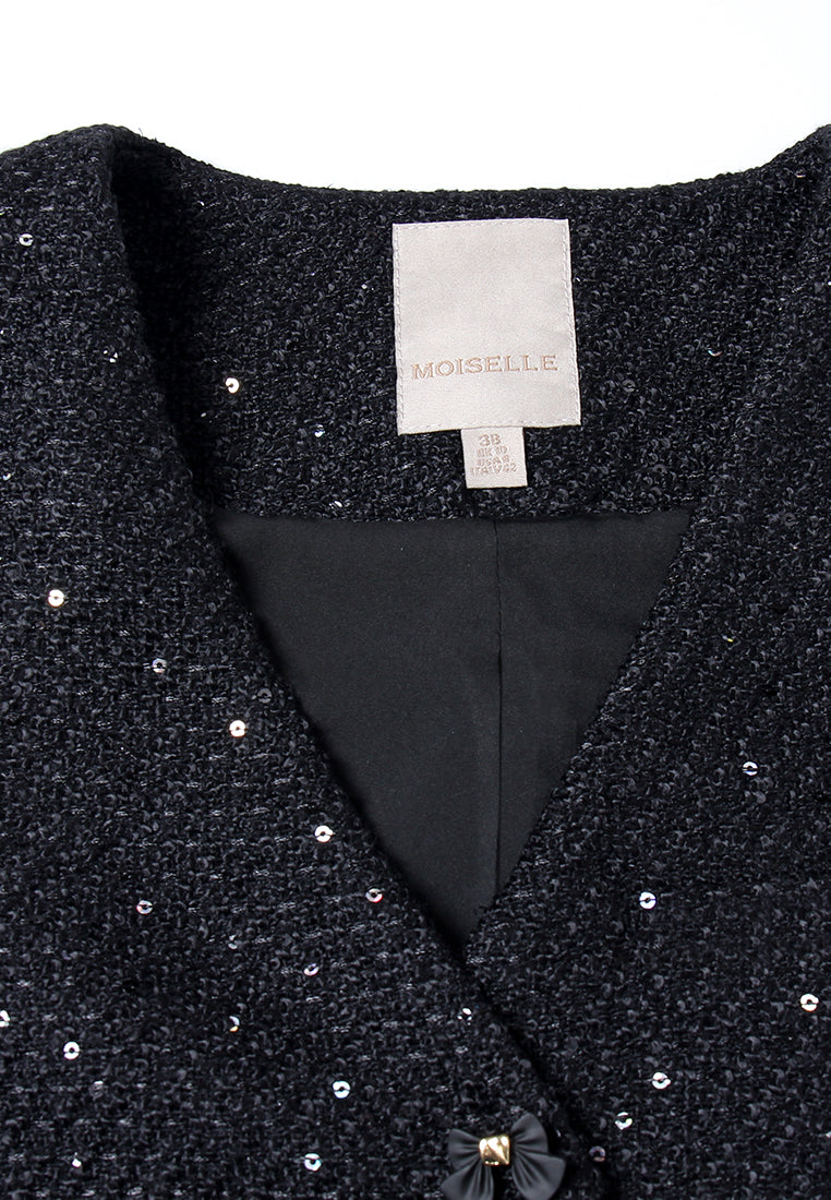 Rivière Embellished Button Vest