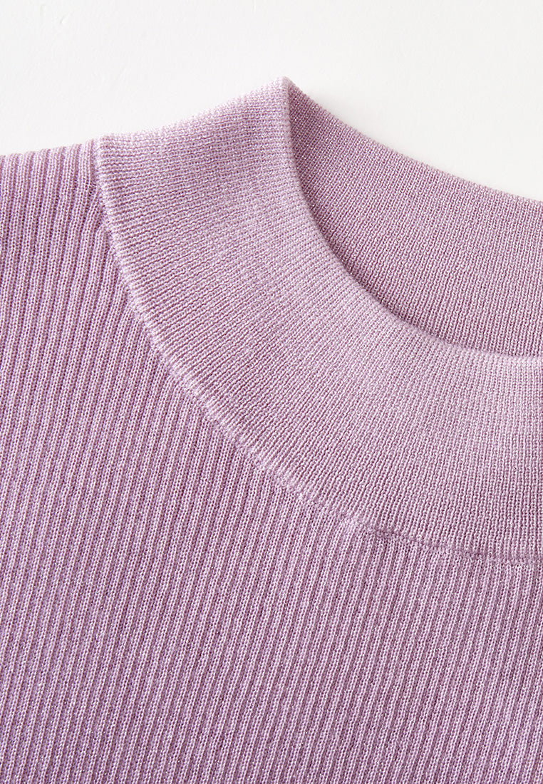 Logo-embroidered Ribbed-knit Crew-neck Top