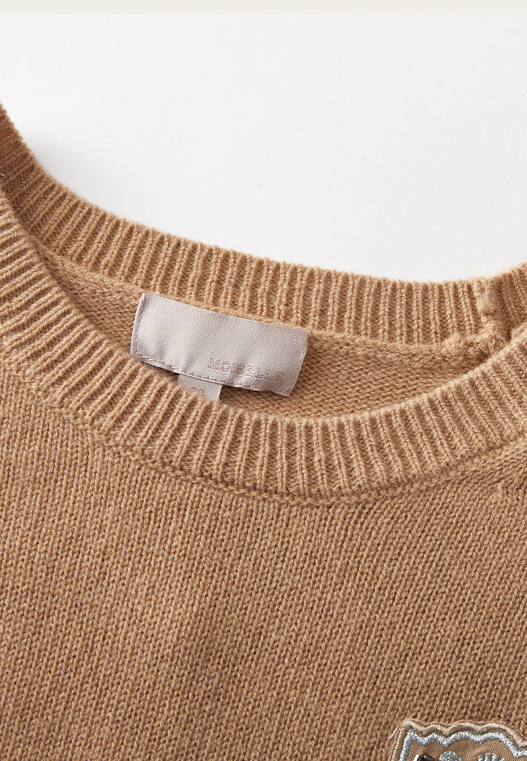 Contrast-sideseam Knitted Jumper