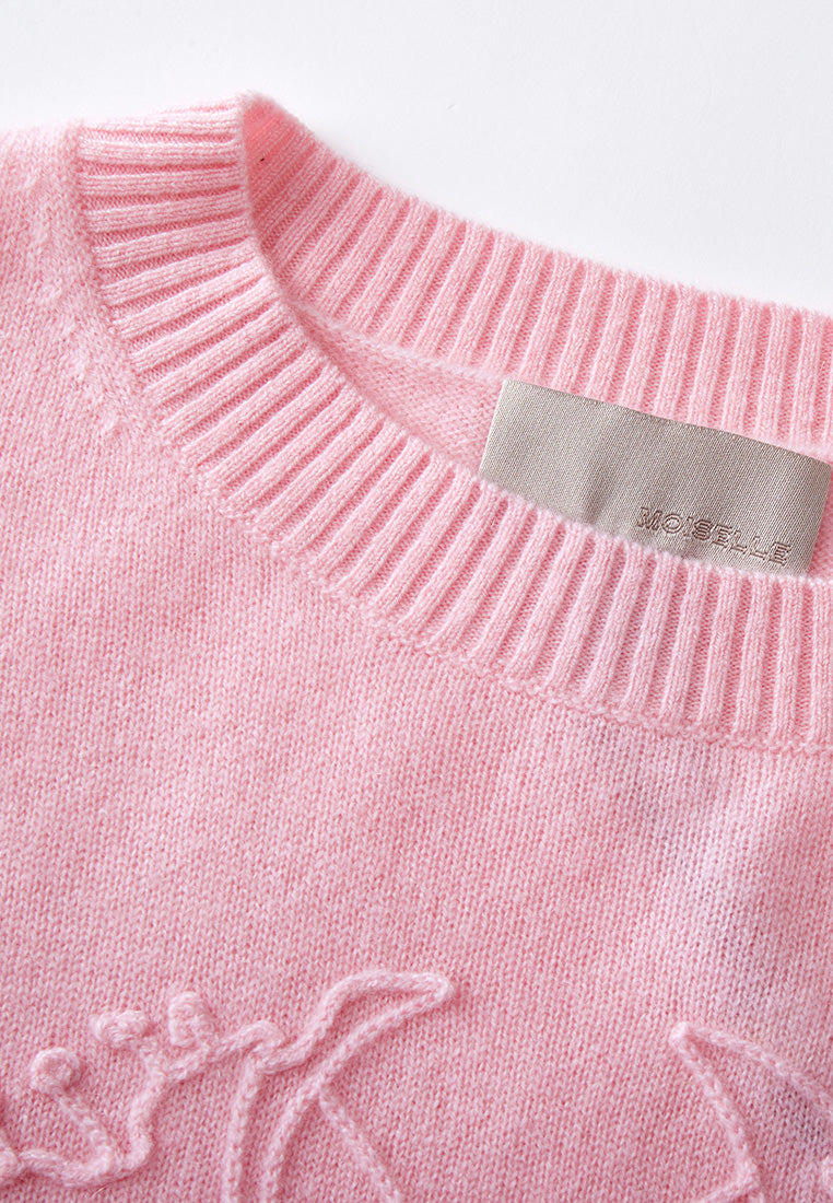 Ribbed -trim Logo-appliqué Jumper