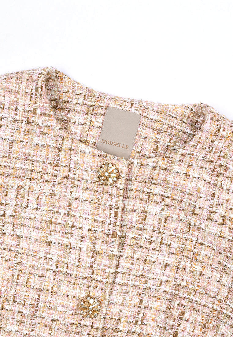 Beige Tweed Doré Jacket
