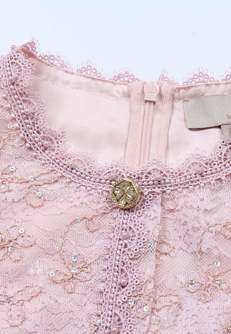 Rose Lace Élegance Blouse