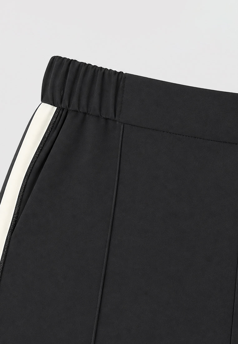 Noir Sportif Élégance Pants