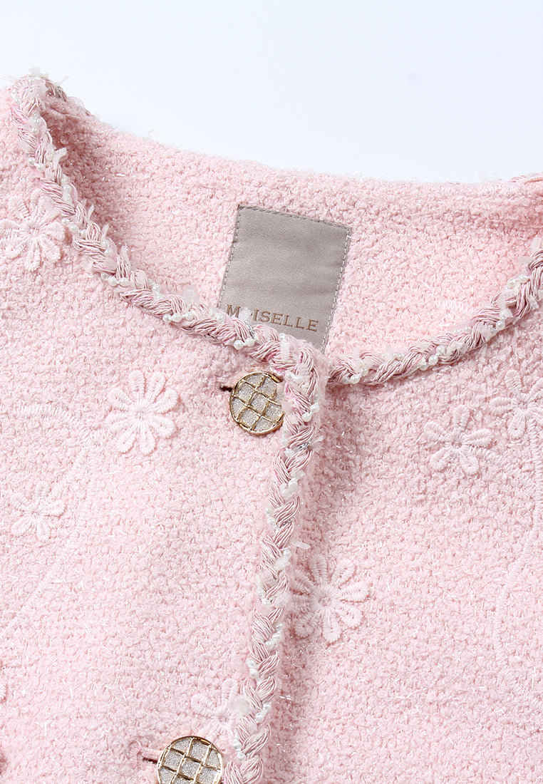 Blush Elegance Embroidered Jacket