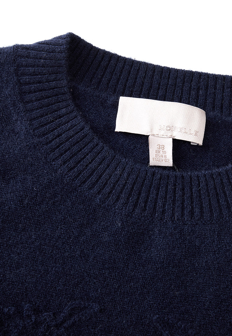 Ribbed -trim Logo-appliqué Jumper