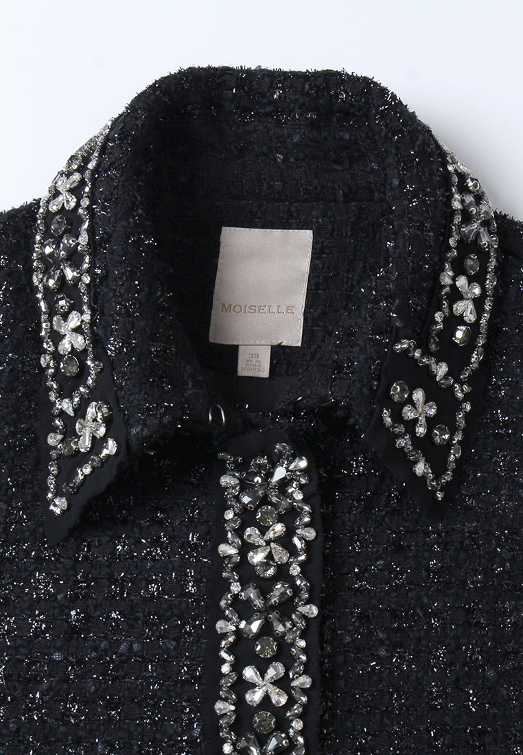 Éclat Cristal Embellished Tweed Jacket
