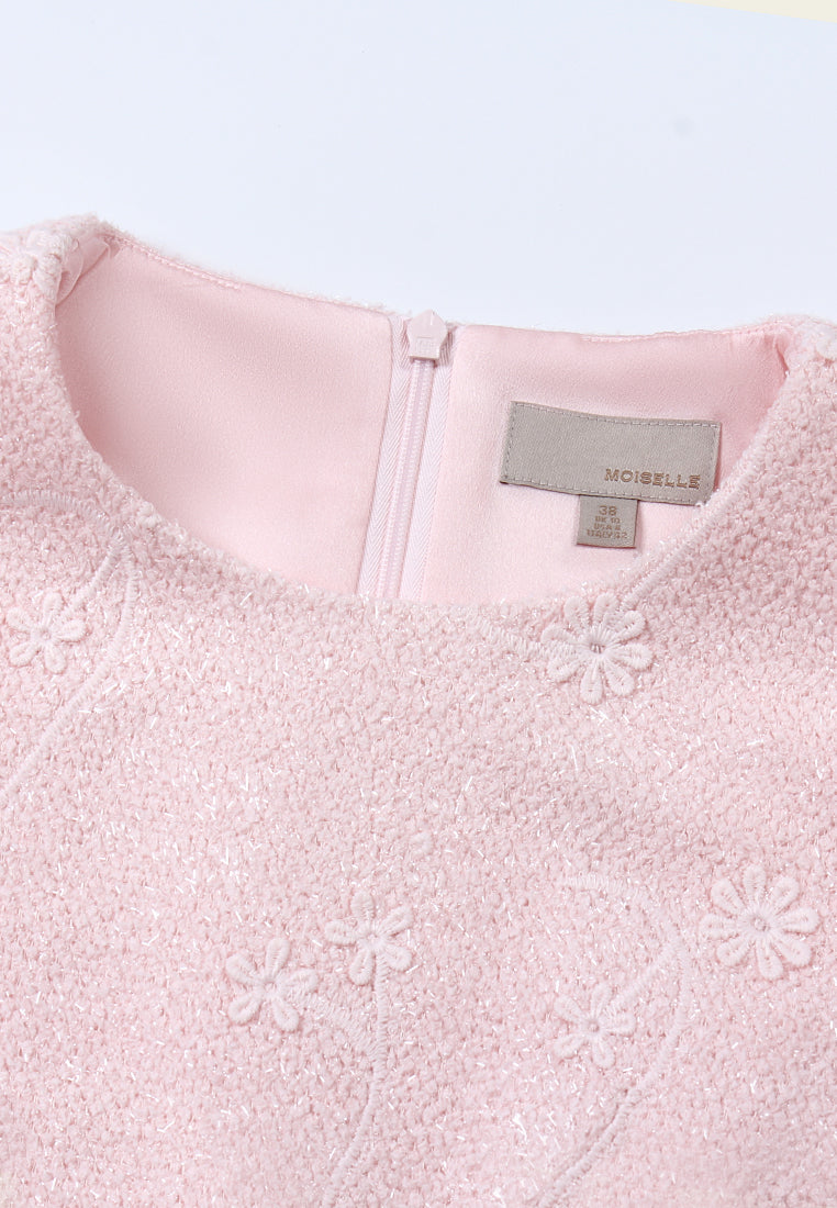 Blush Elegance Embroidered Dress