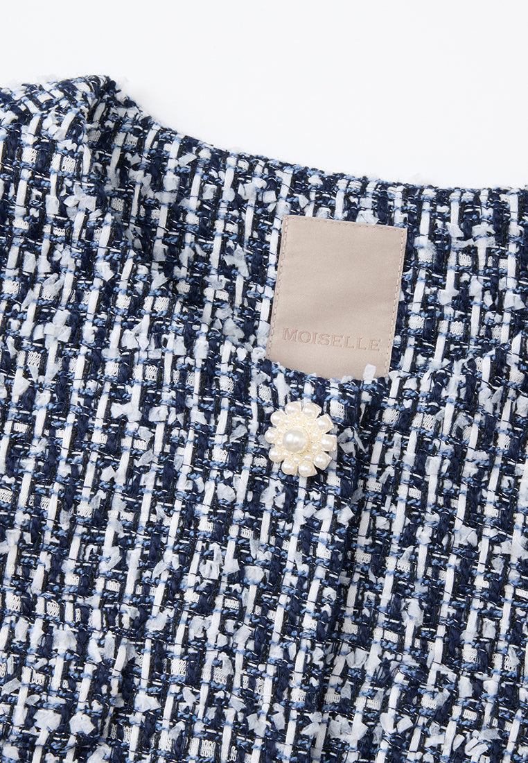 Mixed Tweed Cropped Jacket