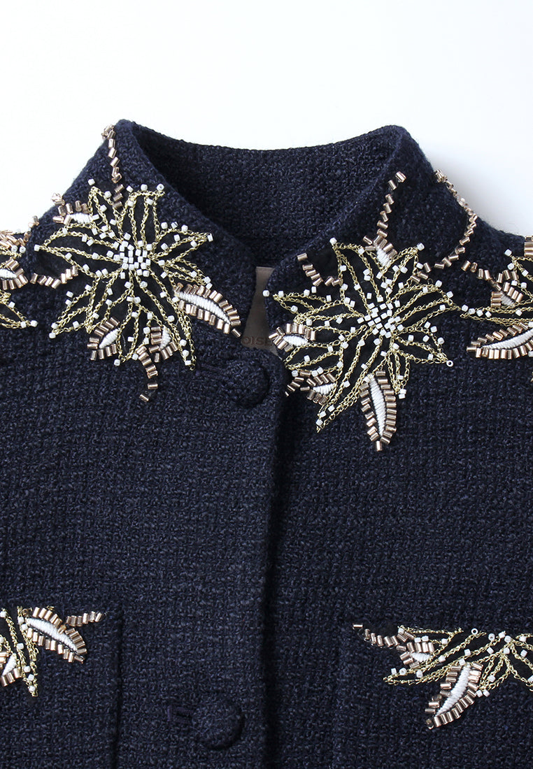 Brume Brodé Embroidered Tweed Coat