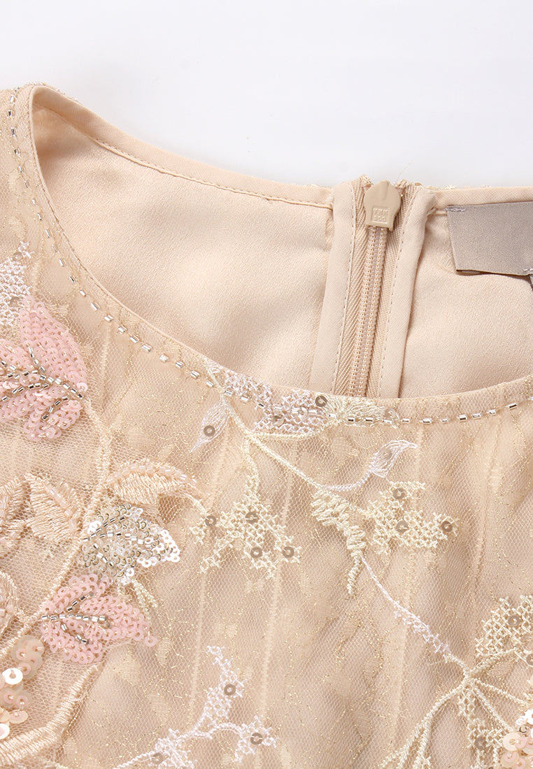 Champagne Jardin Étoilé Dress