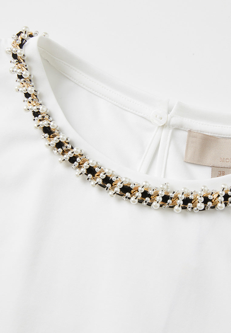 Embellished Chain-detail Sleeveless top
