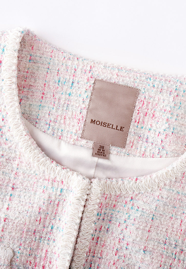 Cotton Candy Stretch Tweed Vest MOISELLE
