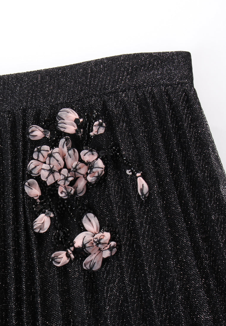 Blush Bloom Pleated Skirt