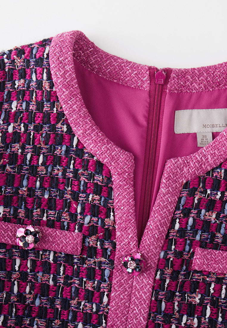 Fuchsia Lady Tweed Dress