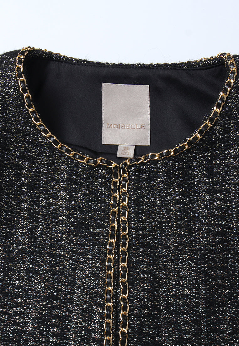 Chaîne Noir Tweed Jacket