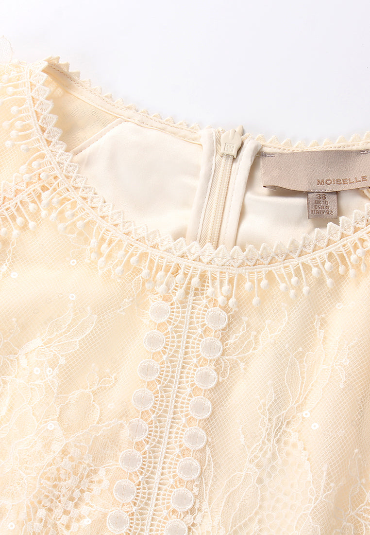 Crème Dentelle Lumière Dress